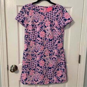 LILLY PULITZER Women's Pink Blanca Love You Bunches Skirted Romper Size 2